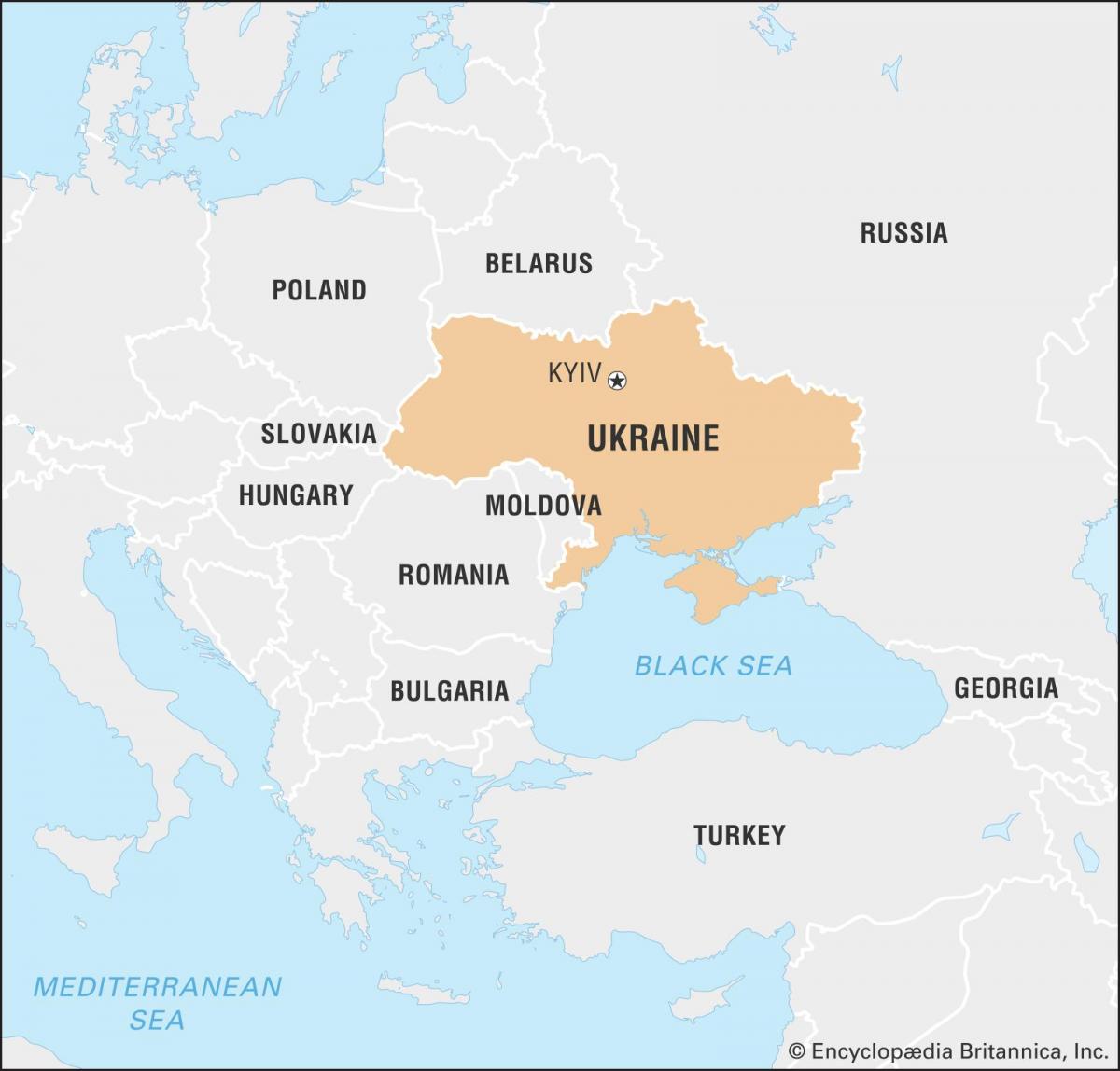 Mapa de la capital de Ucrania