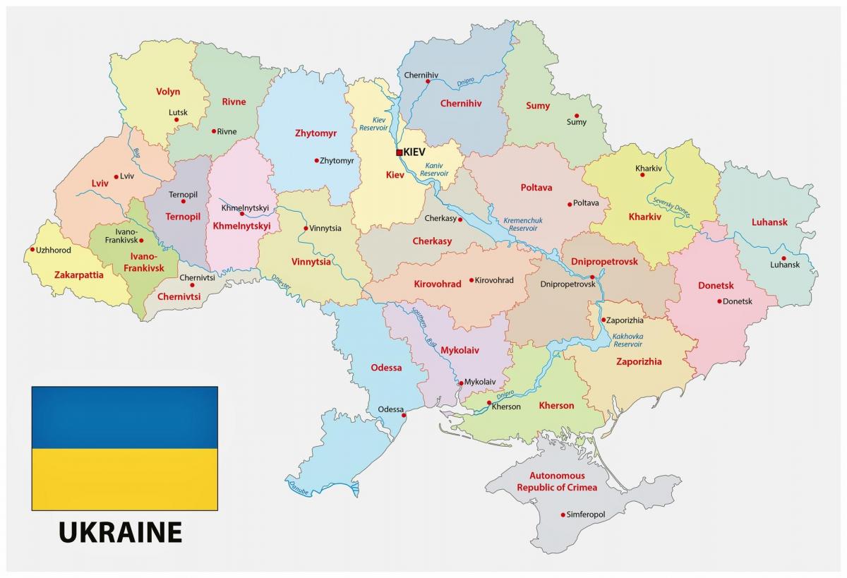 Mapa del estado de Ucrania